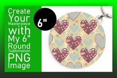 Cute Circle Design Sublimation PNG , Heart Product Image 1