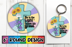 Joyful Ornaments Circle PNG, Cross Product Image 1