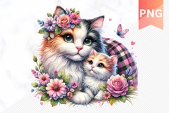 Cat Sublimation - Mother&#039;s Day Cat Clipart Product Image 1