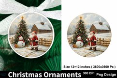 Christmas Ornaments PNG Round Sign PNG, Christmas Round Sign Product Image 1