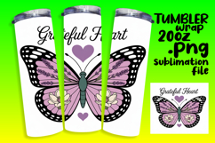 VIBRANT 20oz PNG Tumbler Wrap , Butterfly Product Image 1
