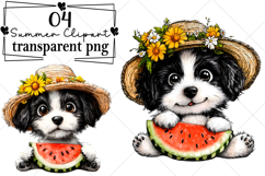 Whimsical Summer Clipart Watercolor PNG Product Image 1