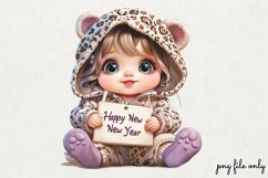 Pink leopard girl for Happy Clipart PNG Product Image 1