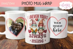 Cute Valentines Photo Mug Wrap template PNG for Sublimation Product Image 2