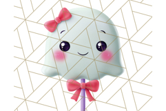 Kawaii Halloween Clipart Cute Kids and Candy Elements Png Product Image 4