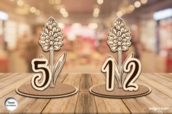 Hyacinth Table Numbers Laser Cut | Glowforge | SVG Product Image 2