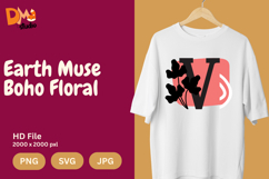 Earth Muse Boho Floral Monogram Product Image 1