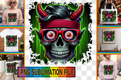 Playful TOTE BAG Art PNG, Skull Product Image 1