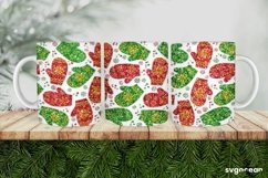 Christmas Glitter Mug Wrap | PNG | Sublimation Product Image 1