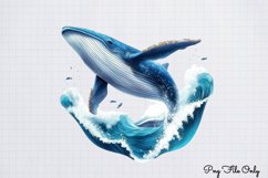 Whales Clipart design PNG Product Image 1