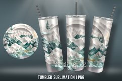 3D Tumbler Wrap Sublimation PNG | Winter 3D Tumbler Product Image 4