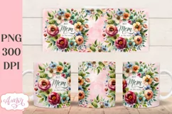 Mom Photo Mug Wrap and coaster sublimation PNG, Mother's day Product Image 5