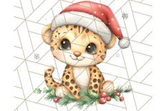 Muted Cute Safari Christmas Animal PNG Clipart, Holiday Png Product Image 4