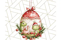 Christmas Dinosaur PNG Clipart, Cute Dino Holiday Art Png Product Image 4