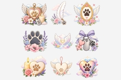 Forever In My Heart Dog Memorial Clipart | 14 PNG Pet Loss Product Image 7