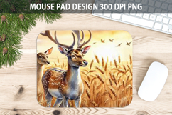 Deer Mouse pad Sublimation - Thanksgiving Animal PNG Design Product Image 1