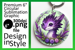 Dynamic Keychain Circle PNG Design , Dragon Product Image 1