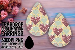 Bright Teardrop Earrings Design for Creative Use , Heart Product Image 1