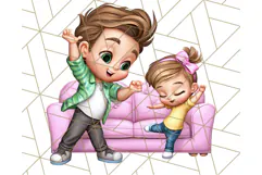 Father's Day Clipart PNG, Funny Dad Cartoon Clip Art Product Image 4