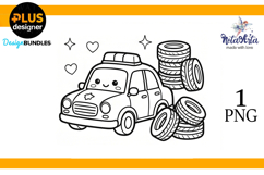 Kawaii Rides: Super Cute Car Coloring Fun Product Image 1