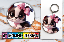 Radiant Ornaments Round Design, 3D Dog Product Image 1
