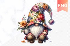Floral Gnome Sublimation - Clipart PNG Bundle Product Image 8