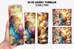 Skinny Tumbler 20oz Wrap Design, Easter Tumbler PNG Design Product Image 1