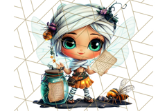 Halloween Fairy Clipart PNG, Cute Chibi Fairy Art Clip Art Product Image 4