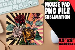 Bright Flower Pattern Mouse Pad Design Designs PNG Product Image 1