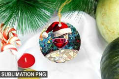 Christmas Santa Wineglass Ornament | Christmas Ornament PNG Product Image 1