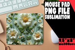 Radiant Bloom: 3D Sublimation Mouse Pad Art Product Image 1