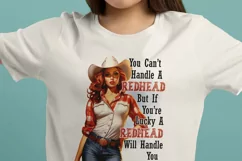 Sassy Sexy Cowgirl Redhead Quote Country Sublimation Png Product Image 2