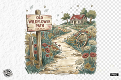 1920 Botanical Summer Wildflowers Clipart Product Image 1