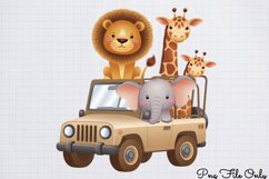 Watercolor Safari Adventure Clipart PNG Product Image 1