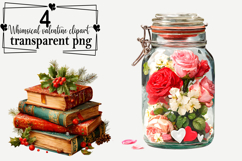 Whimsical Valentine Clipart Watercolor PNG Product Image 1