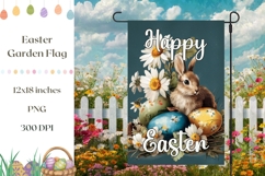 Happy Easter Garden Flag, Easter Sublimation Garden Flag Product Image 1