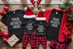 Christmas Family Matching Group Flat Lay Mockup Product Image 1