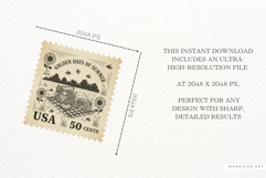 Vintage 1950 Summer Postage Stamp Bundle Product Image 6