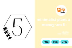 Minimalist Plant Monogram Product Image 1