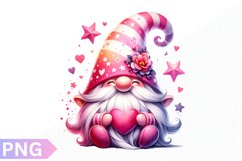 Valentine's Day Gnome Clipart - Gnome Sublimation PNG Design Product Image 1