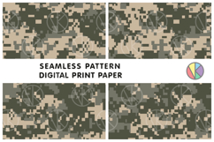 Big Bundle. 8 Pixel Camouflage Seamless Tileable Patterns. Product Image 8