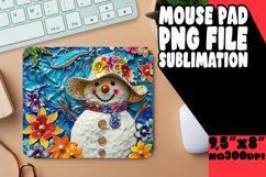 Christmas Cheer Snowman Mouse Pad - Summer Festivities Product Image 1