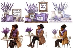 Winter Lavender &amp; Coffee Time Clipart Product Image 4