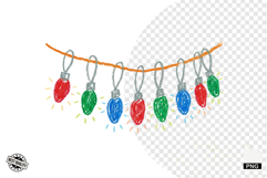 Merry Christmas Lights Clipart Product Image 1