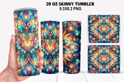 Flower Skinny Tumbler 20oz Wrap Design, Winter Tumbler Wrap Product Image 1