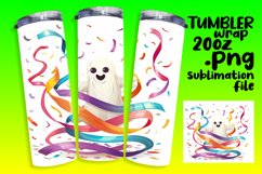 Vibrant Easter Ghost Tumbler: Colorful Springtime 20oz Product Image 1