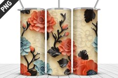 Flowers Tumbler Wrap | Sublimation Design | Tumble PNG Product Image 1