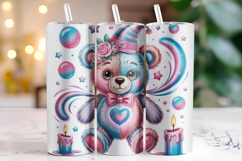 Halloween Teddy Bear Tumbler Wrap | Sublimation | Tumblers Product Image 1