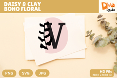 Daisy &amp; Clay Boho Floral Monogram Product Image 1