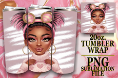 WHIMSICAL MOMENTS 20oz TUMBLER WRAP, Afro Girl Product Image 1